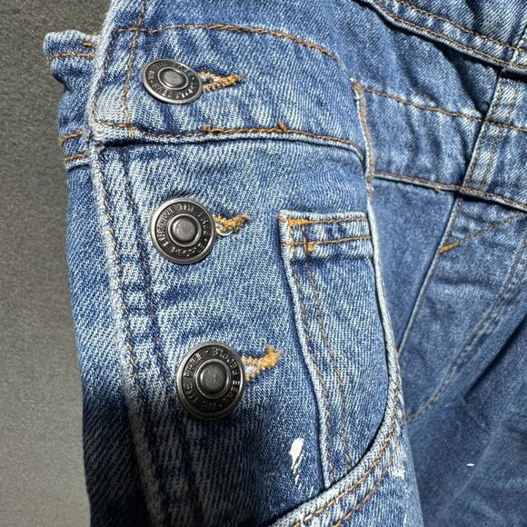 We The Free Denim Overalls Size Small 100% Cotton Women’s Distressed - Picture 4 of 9